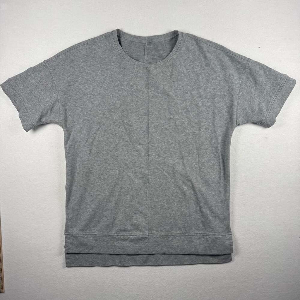 Lululemon Cut Above Tee Gray French Terry Short Sleeve Sweatshirt